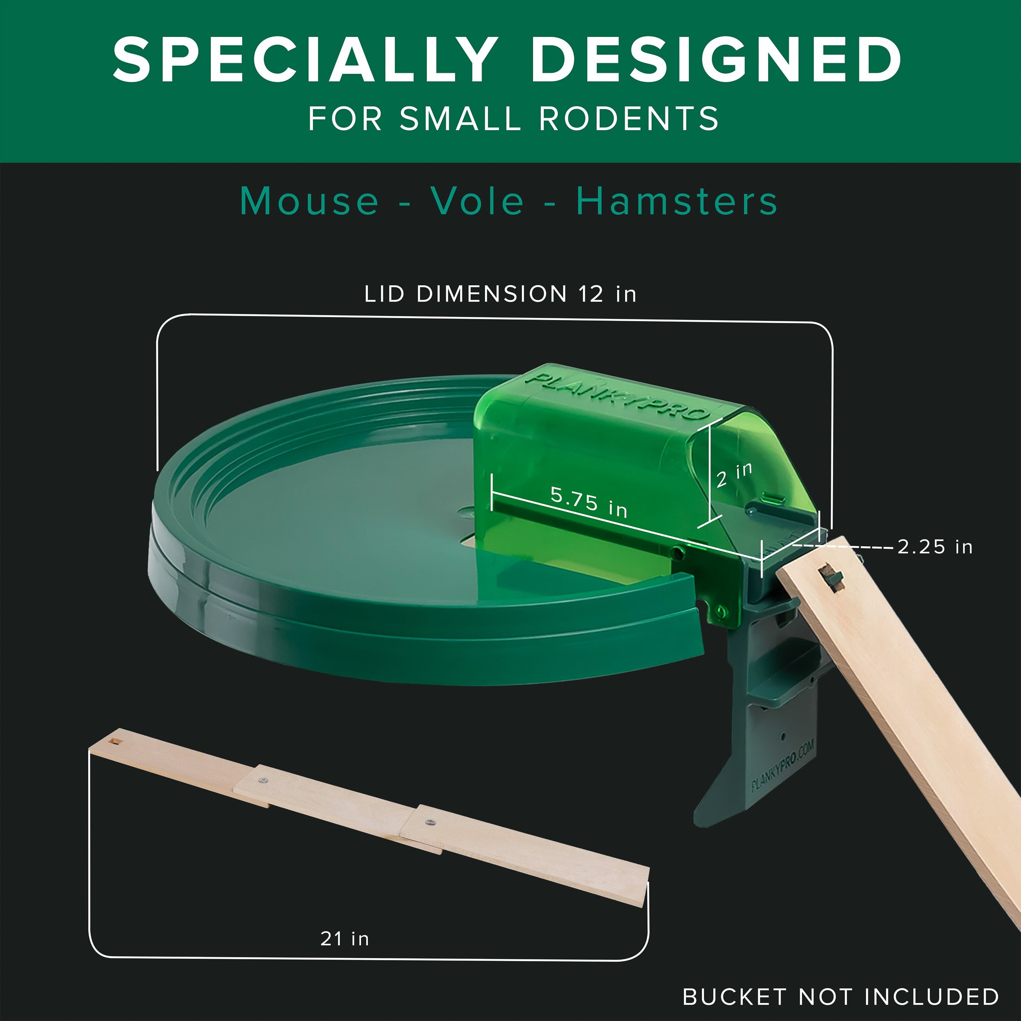 Walk The Plank Bucket Mouse Trap | Flip and Slide | Water-Proof | Durable |  Auto-Reset - Live or Kill